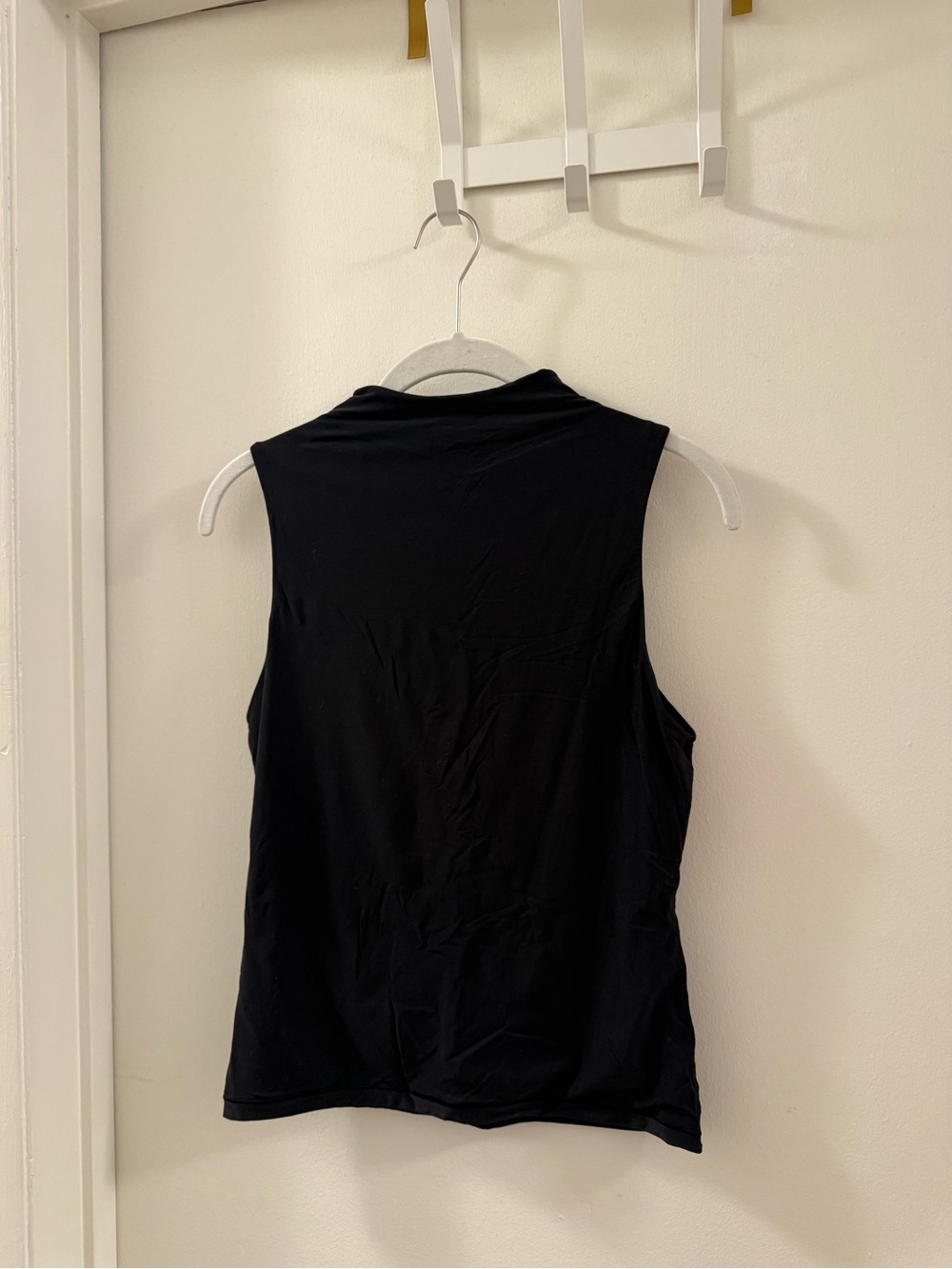 aerie Black Sleeveless Mock Neck Tank